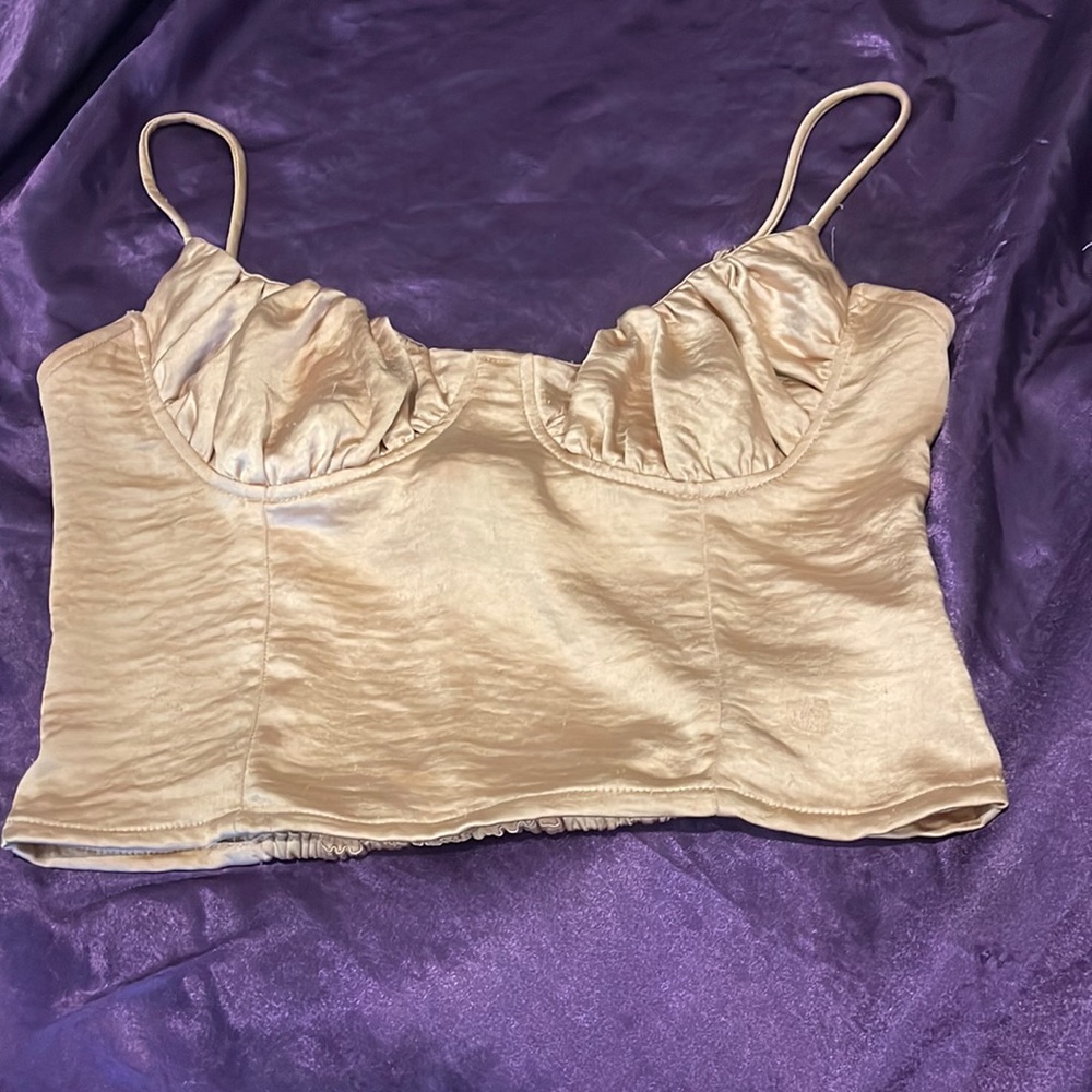 Kendall & Kylie Gold Cropped Top